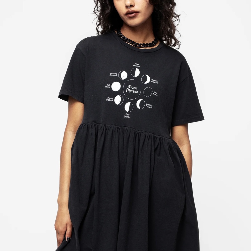 Disturbia Phase Graphic Print Mini Skater Dress